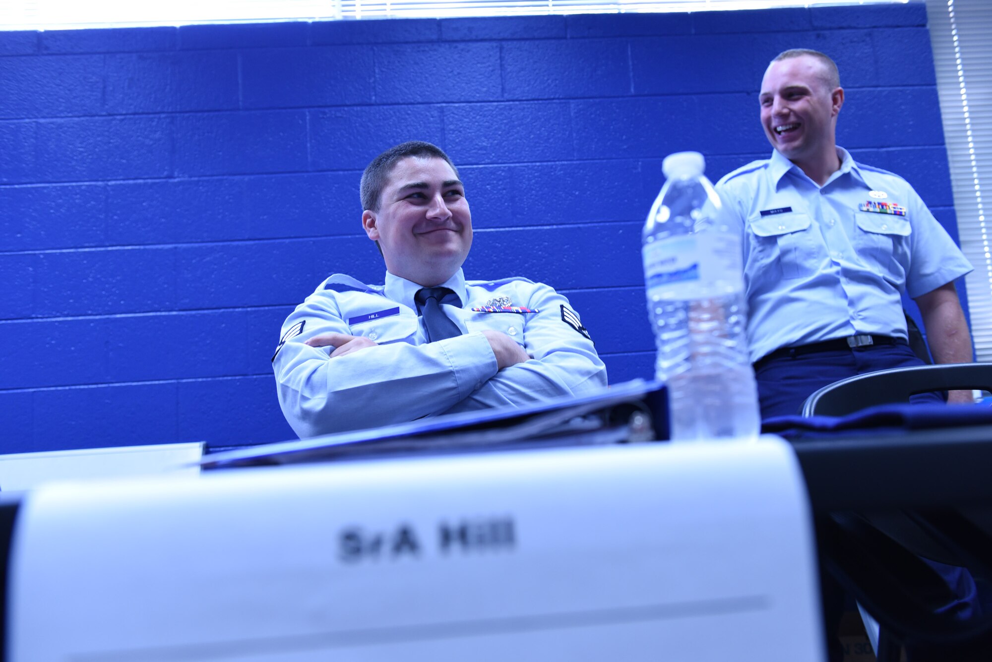 U.S. Air Force Airmen attend class during Airman leadership school June 21, 2016, at the Chief Master Sergeant Paul H. Lankford Enlisted Professional Military Education Center at McGhee Tyson Air National Guard Base in Louisville, Tenn. (U.S. Air National Guard photo by Master Sgt. Mike R. Smith/Released)