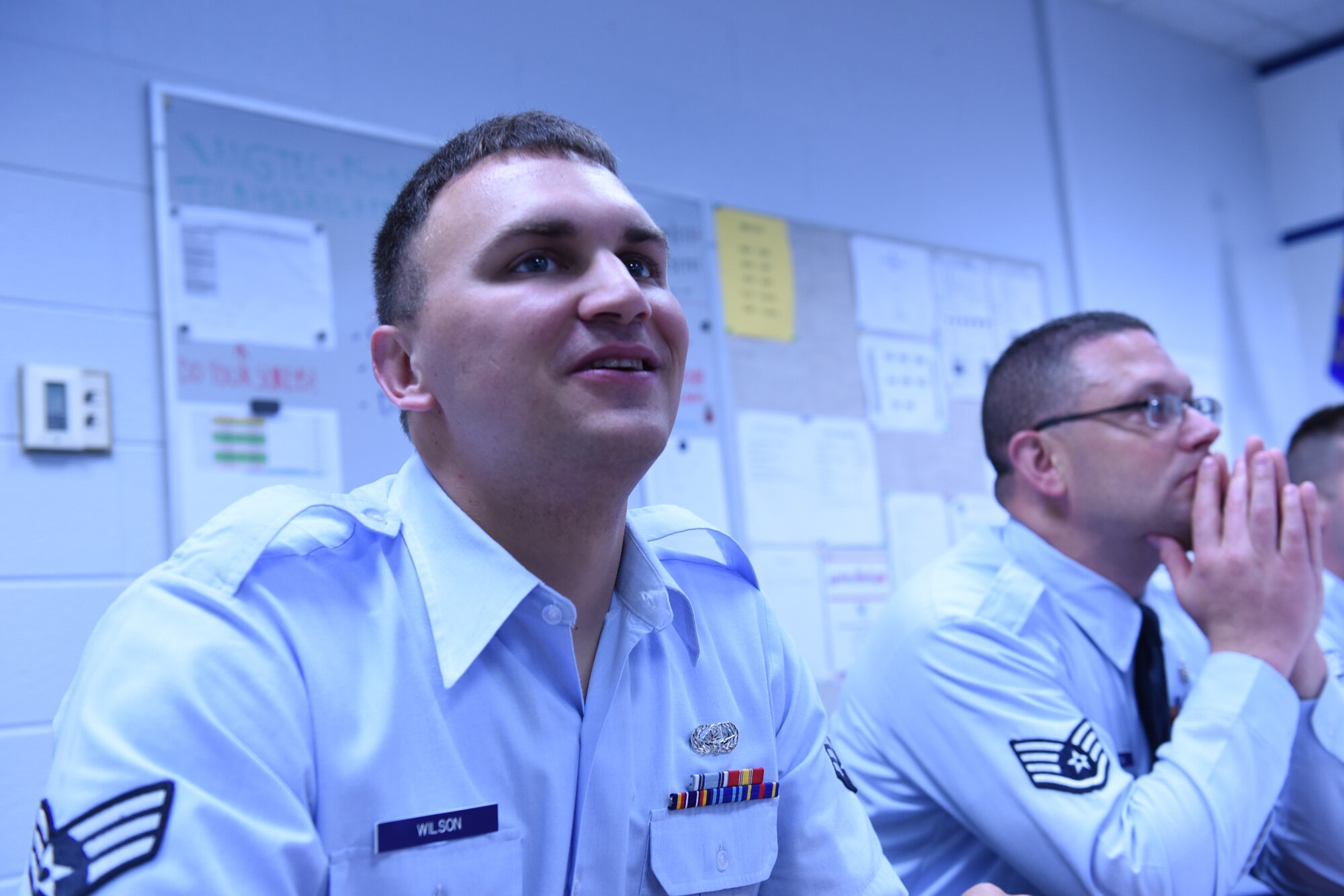 U.S. Air Force Airmen attend class during Airman leadership school June 21, 2016, at the Chief Master Sergeant Paul H. Lankford Enlisted Professional Military Education Center at McGhee Tyson Air National Guard Base in Louisville, Tenn. (U.S. Air National Guard photo by Master Sgt. Mike R. Smith/Released)