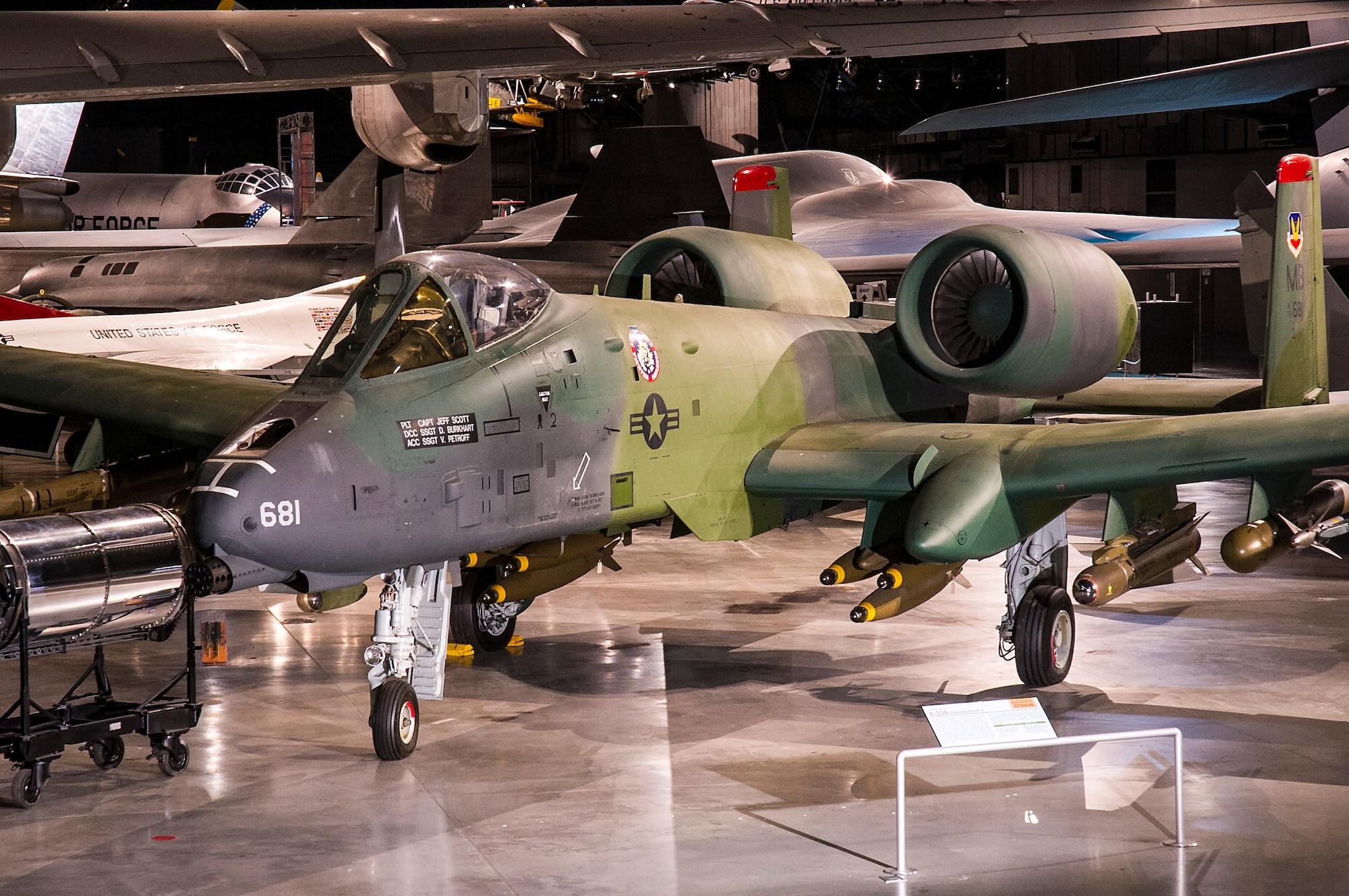 DAYTON, Ohio -- Fairchild Republic A-10A Thunderbolt II in the Cold War Gallery at the National Museum of the United States Air Force. (U.S. Air Force photo by Ken LaRock)