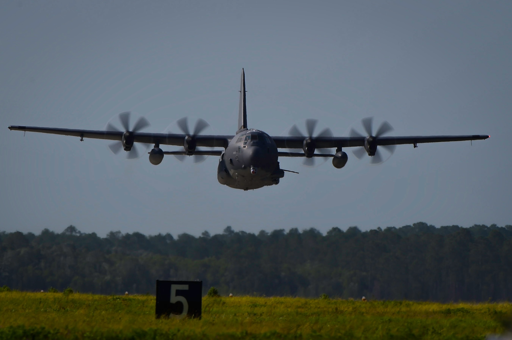An AC-130J Ghostrider gunship performs a routine training mission at Hurlburt Field, Fla., June 17, 2016. The AC-130J will provide ground forces an expeditionary, direct-fire platform that is persistent, ideally-suited for urban operations and delivers precision, low-yield munitions against ground targets. (U.S. Air Force photo by Staff Sgt. Christopher Callaway) 