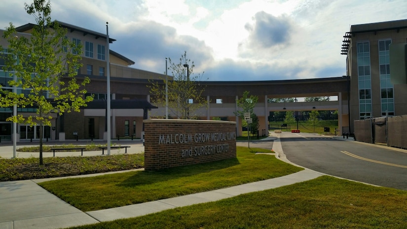 Selected clinics at Malcolm Grow Medical Clinics and Surgery Center continue to move to new facility, Bldg. 1060. Patients should begin using the four-story parking garage, adjacent to Bldg. 1060, to access clinics in the new building. (AF Stock Photo/Released)