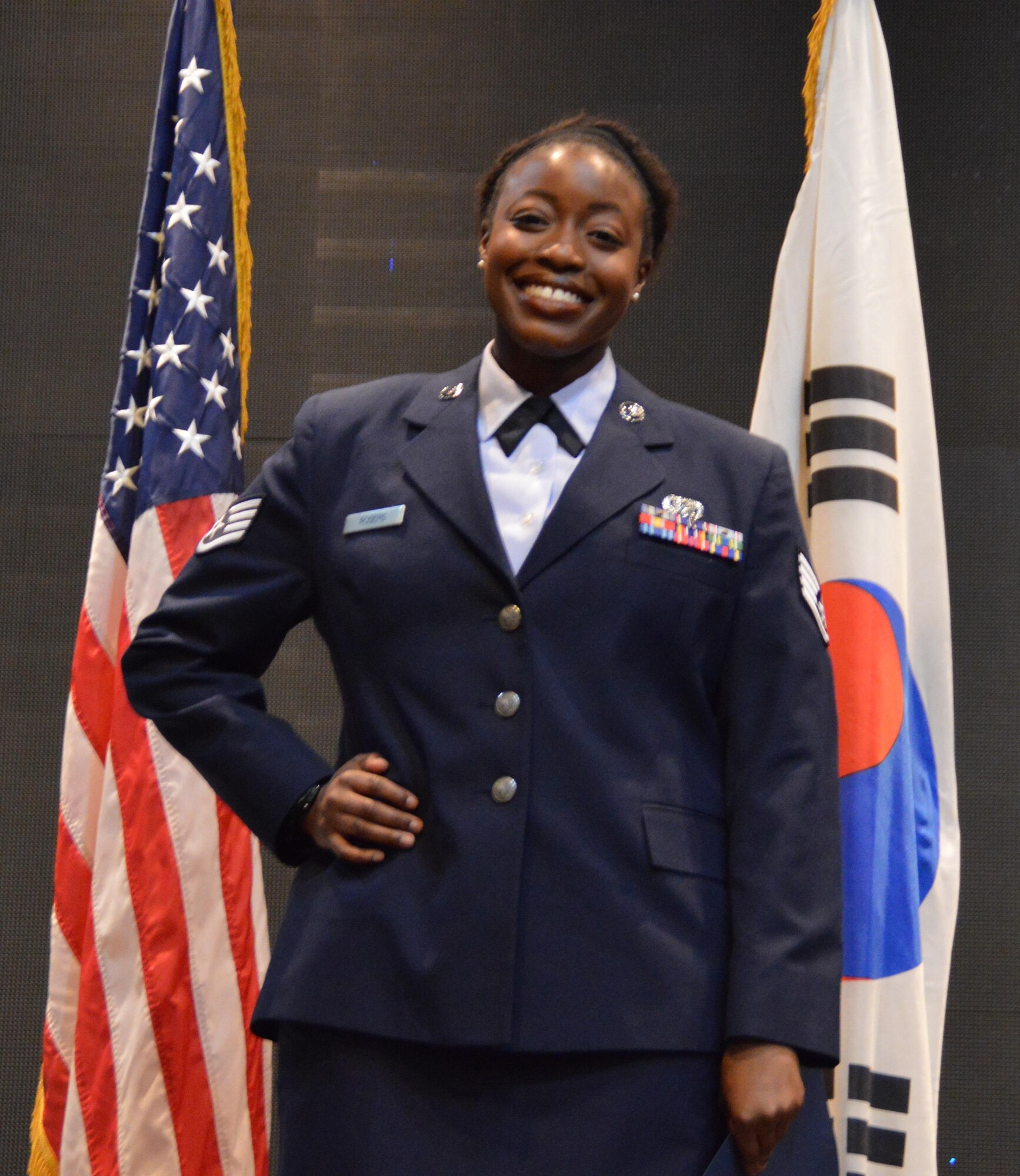 Staff Sgt. Cierra Rogers poses for a photo April 28, 2016 at Osan Air Base, Republic of Korea.  (Courtesy photo)
