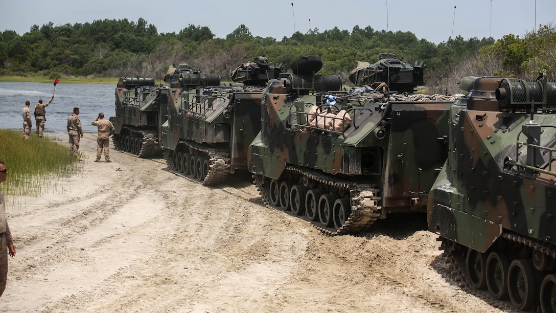 4th AABn arrives in Camp Lejeune for water operations