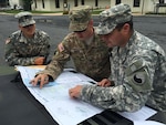 Virginia National Guard Soldiers assigned to the Staunton-based 116th Infantry Brigade Combat Team are staged and ready in Allegheny County to assist local emergency services organizations with flood response operations June 24, 2016. The Guard has activated approximately 20 Soldiers with Humvees and light/medium tactical trucks to assist to assist in Alleghany and Botetourt counties.