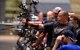 Master Sgt. Israel Del Toro Jr. uses his bite trigger to draw an arrow during the archery competition at the 2016 Department of Defense Warrior Games at the U.S. Military Academy in West Point, N.Y., June 17, 2016. The Warrior Games took place from June 15-21, and is an adaptive sports competition for wounded, ill and injured service members and veterans. Athletes represented teams from the Army, Marine Corps, Navy, Air Force, U.S. Special Operations Command and the U.K. armed forces. They competed in archery, cycling, track and field, shooting, sitting volleyball, swimming, and wheelchair basketball. (U.S. Air Force photo/Staff Sgt. Carlin Leslie)