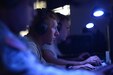 U.S. Army Reserve Soldiers from the 339th Military Police Company out of Davenport, Iowa, and the 138th MP Detachment out of Fort Bragg, N.C., conduct a virtual mission using the Dismounted Soldier Training System (DSTS) during exercise Guardian Justice at Fort McCoy, Wisc., June 21, 2016. The DSTS prepares soldiers for real world challenges through practice in a virtual environment. (U.S. Army photo by Spc. Adam Parent)(U.S. Army photo by Spc. Adam Parent)