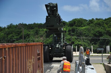 The LCM arrives at their destination and the RTCH takes away the container to complete that portion of the training.