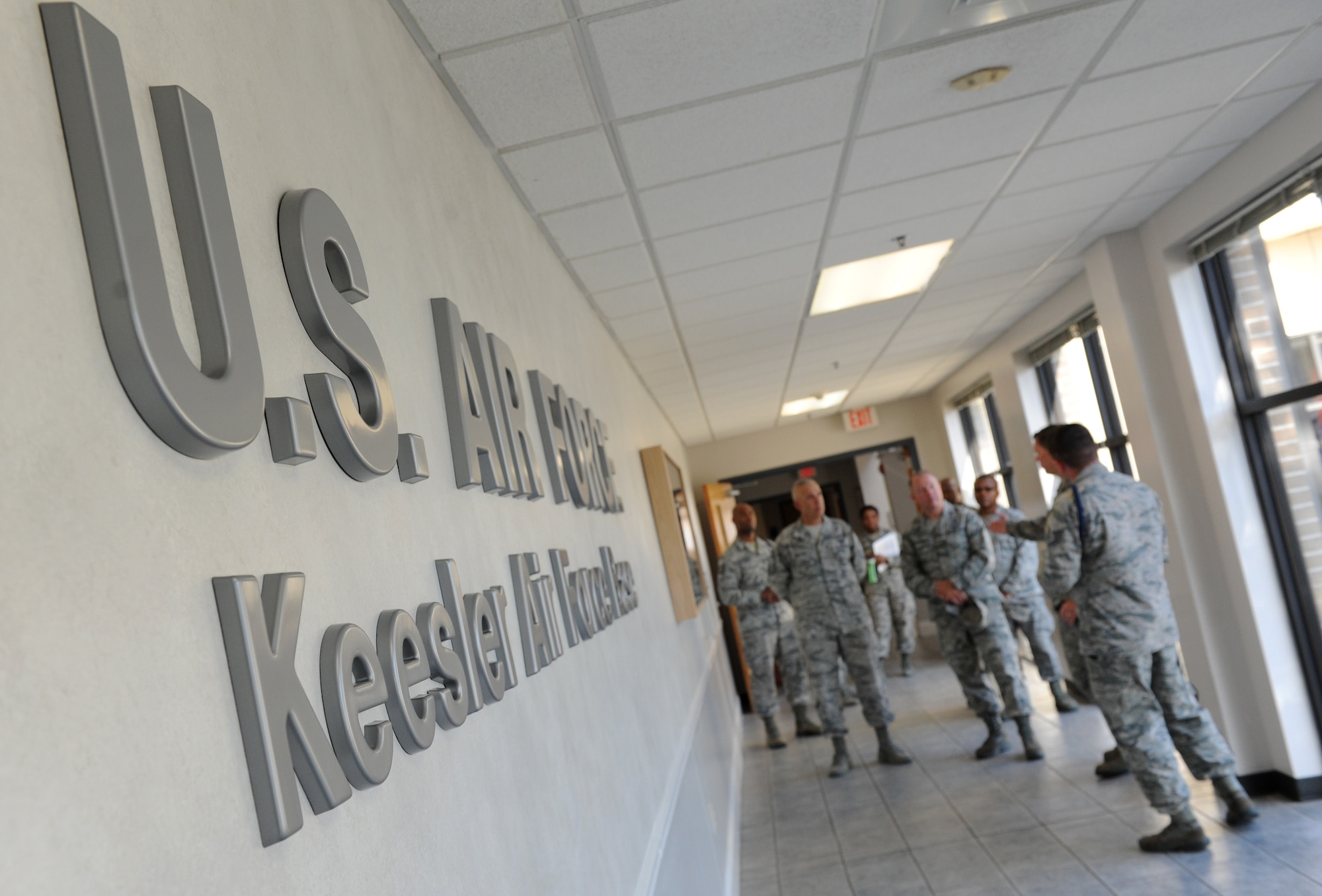 Col. C. Mike Smith, 81st Training Wing vice commander, receives a tour of the Levitow Training Support Facility during an 81st Training Group immersion tour June 22, 2016 on Keesler Air Force Base, Miss. The purpose of the tour was to become familiar with the group’s mission, operations and personnel. (U.S. Air Force photo by Kemberly Groue/Released)