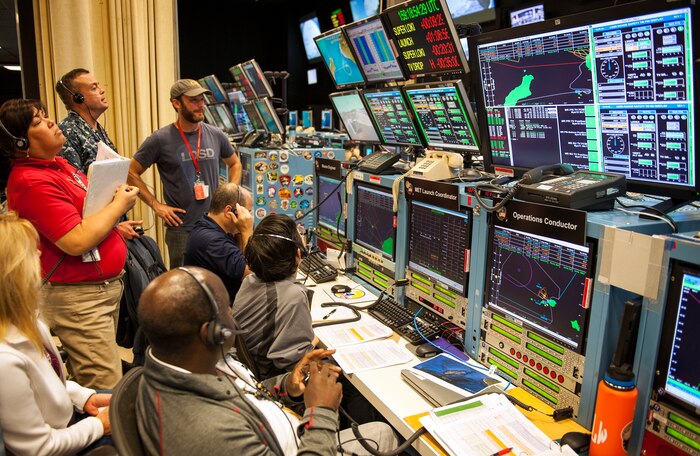 KEKAHA, Hawaii (June 8, 2015) Military, NASA, and Jet Propulsion Laboratory members observe NASA's low-density supersonic decelerator (LDSD) test vehicle trajectory after its launch from U.S. Navy's Pacific Missile Range Facility in Kauai, Hawaii. NASA's LDSD project is designed to investigate and test breakthrough technologies for landing future robotic and human Mars missions, and safely returning large payloads to Earth. 