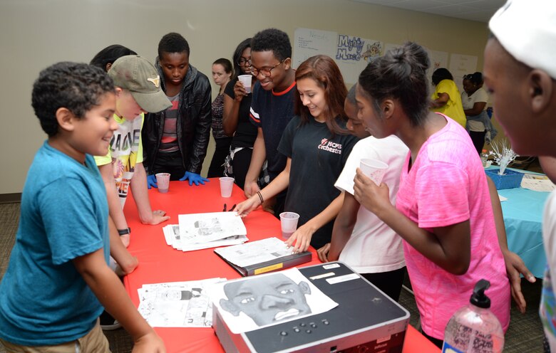 Twenty-seven teens attend a five-day summer program at Marine Corps Logistics Base Albany, recently. Teen C.A.R.R.O.L.L. University facilitators taught youth skills designed to help shape their day-to-day activities as well as their future choices and career goals. The acronym for Teen C.A.R.R.O.L.L. University, “Caring, Aspiring, Revolutionary, Radiant, Outstanding, Lively, Learning,” set the stage for a series of interactive work sessions participants experienced throughout the week.
