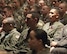 90th Operations Group Airmen listen to Maj. Gen. Anthony Cotton, 20th Air Force and Task Force 214 commander, discuss the final restructure plan to the Nuclear and Missile Operations career field during a commander’s call in the F.E. Warren Air Force Base, Wyo., theater June 23, 2016. The restructure will be a four to five year process beginning in fiscal-year 2017. (U.S. Air Force photo/Airman 1st Class Malcolm Mayfield)