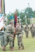 Maj. Gen. Mark McQueen, commander of the 108th Training Division (Initial Entry Training), takes the colors from Brig. Gen. Tammy Smith, commander of the 98th Training Division (IET), during a Relinquishment of Command Ceremony at Brave Rifles Parade Field on June 26. Smith, who has been in command of the Army Reserve division headquartered at Fort Benning since November 2015, will move to Korea to become the Deputy Commanding General of Sustainment for Eighth Army.