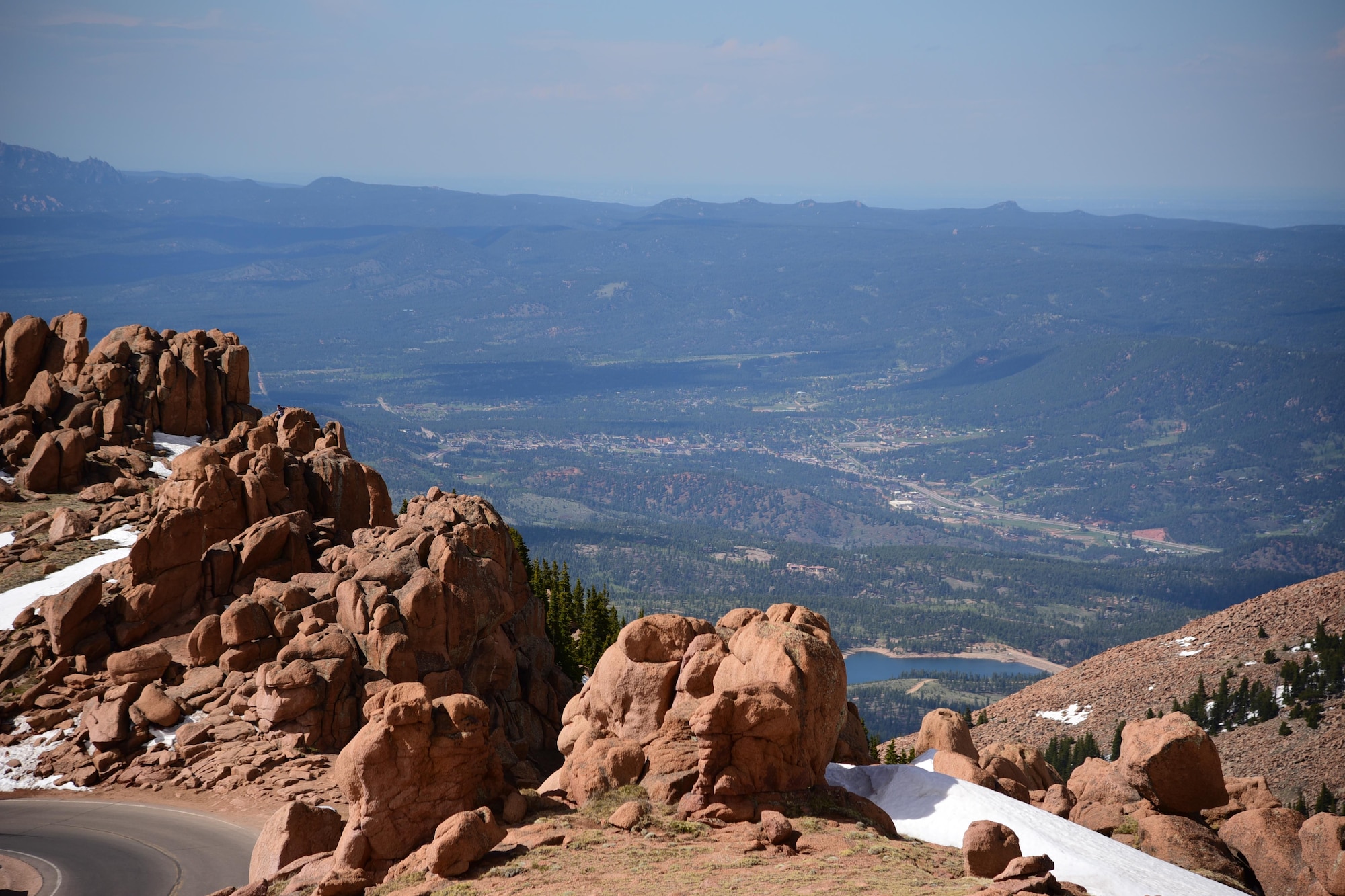 Cascade, Colo. - The Pikes Peak Highway winds its way up the side of the mountain. The highway offers 19 miles of views of forests, valleys and lakes in the outlying areas of Colorado Springs and Manitou. (U.S. Air Force photo by Staff Sgt. Amber Grimm)