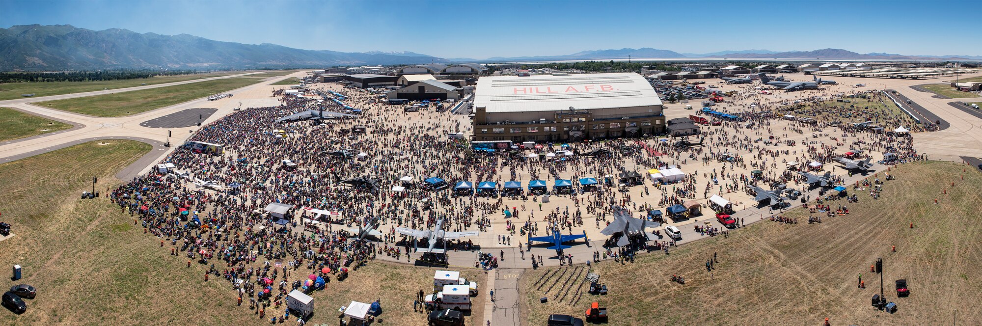 Hundreds of thousands of spectators attend the Warriors Over the Wasatch Air Show and Open House June 25 at Hill Air Force Base, Utah. (U.S. Air Force photo illustration by Paul Holcomb)