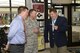 From left, Jason Vandenberg, 436th Mission Support Group deputy director for installation support, Lt. Col. Donald Tasker III, 436th Force Support Squadron commander, and Ray Bivens, Delaware Division of Parks and Recreation state parks director, discuss the terms of a memorandum of understanding June 23, 2016, at Dover Air Force Base, Delaware. Both Airmen and the state parks have benefited from the partnership and intend to pursue further cooperation in the future. (U.S. Air Force photo/Senior Airman Aaron J. Jenne)