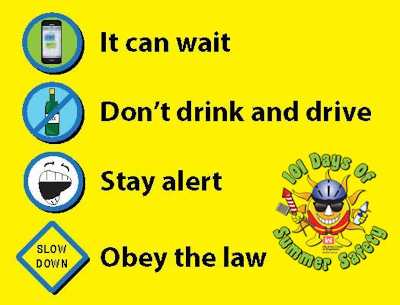 Photo collage showing safety sticker and Cool Ray emoji, which are used to promote safety in the Buffalo District. 