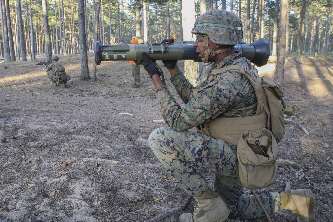 U.S. Marines came together to join a multinational force during BALTOPS 16, reassuring NATO allies and partner nations the U.S.’s commitment to security and stability in the Baltic Sea. (U.S. Marine Corps photo by Cpl. Lucas Hopkins/Released)