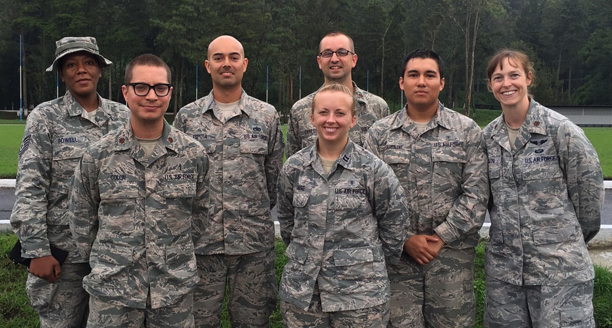 Airmen from the 22nd Medical Group pose for a photo, June 3, 2016, in La Blanca, Guatemala, during a medical readiness training exercise. During the exercise, approximately 8,500 patients were treated to help prepare military members for situations they could encounter during real-world deployments. (Courtesy photo)