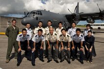 Japan Air Self-Defense Force and Japan Ground Self-Defense Force members attending the 52nd Joint Tactical Operations Course tour an MC-130J Commando II June 21, 2016, at Kadena Air Base, Japan. The JASDF and JGSDF members learned about the different parts and capabilites of the 353rd Special Operations Group during their tour, and also shared their own knowledge with U.S. Air Force members. (U.S. Air Force photo by Airman 1st Class Corey M. Pettis) 