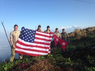 U.S. Air Force Staff Sgt. Clifford Crawford, 31st Rescue Squadron pararescue element leader, works in Nepal, April 2015. During his three weeks there he helped save the lives of more than 40 individuals injured in the massive earthquakes that struck there. (U.S. Air Force courtesy photo)
