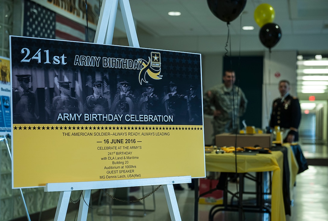 Current and former service members from all military branches along with federal civilians and contractors gathered at Defense Supply Center Columbus June 16 to celebrate the Army’s 241st birthday. 