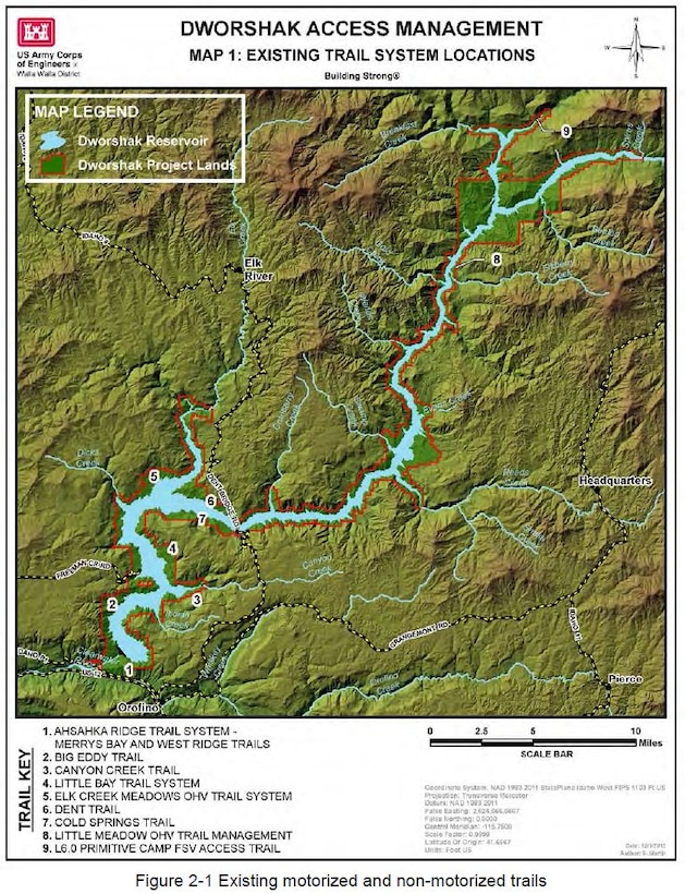 Map 1: Existing Trail System Locations