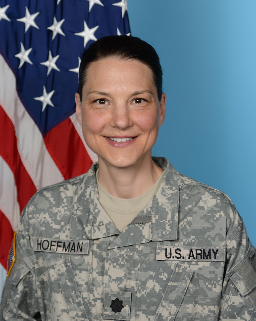 Outgoing DLA Distribution Europe commander Army Lt. Col. Krista M. Hoffman