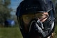 Kayla Wheeler, a member of the youth center at Minot Air Force Base, N.D., poses for a photo during Paintball 101 June 17, 2016. Members of the youth center were offered the opportunity to learn the basic skills of paintball from professionals. (U.S. Air Force photo/Airman 1st Class Jessica Weissman)