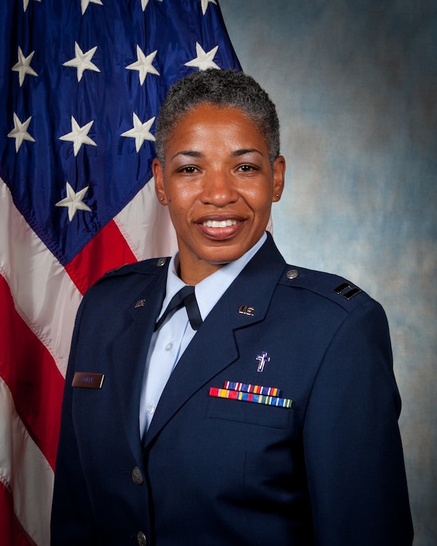 Chaplain Countess Cooper, 113th Wing staff chaplain, from Joint Base Andrews, Md., is a Washington D.C. Air National Guardsman on a team of chaplains that provides religious support and accommodations to over 1200 Airmen and their families. She commissioned in the Air Force in 2010, has been working with the Department of Education for 24 years and with the Faith Temple Church in D.C. for 16 years, with a special ministry to gay, lesbian, bisexual and transgender people. (Courtesy Photo)
