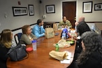 Army Brig. Gen. Charles Hamilton hosted his first brown bag luncheon with civilians in the Philadelphia Room Feb. 23, 2016. Attendees included members from different supply chains and staff offices.