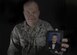 Maj. William Logan, a chaplain with the 35th Fighter Wing, holds a picture of his son, Zac, at Misawa Air Base, Japan, Feb. 23, 2016. Logan shared the story of his son’s suicide and the effects of the aftermath. He highlighted the recovery process hoping to inspire others to come forward for help in times of need. Logan is from Medina, Tenn. (U.S. Air Force photo/Airman 1st Class Jordyn Fetter)