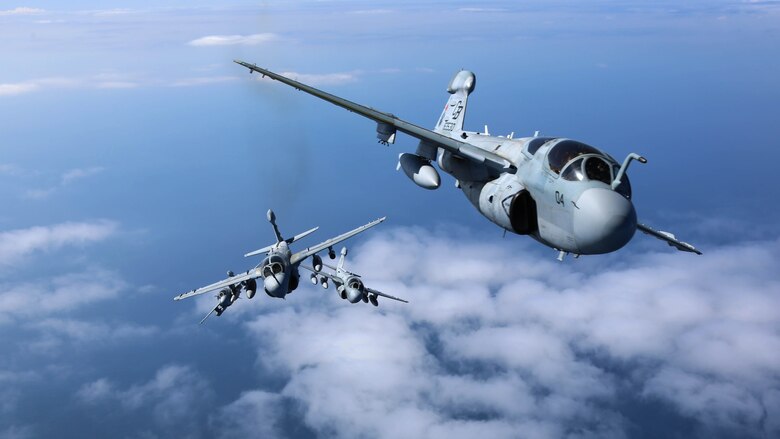 Three EA-6B Prowlers belonging to each Prowler squadron aboard Marine Corps Air Station Cherry Point conducted a "Final Four" division flight aboard the air station March 1, 2016. The "Final Four" flight is the last time the Prowler squadrons will be flying together before the official retirement of Marine Tactical Electronic Warfare Training Squadron 1 at the end of Fiscal Year 16 and the eventual transition to "MAGTF EW". MAGTF EW is a more distributed strategy where every platform contributes to the EW mission, enabling relevant tactical information to move throughout the electromagnetic spectrum and across the battlefield faster than ever before. 