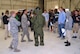 The 628th Airbase Wing's Explosive Ordinance Disposal bomb suit drew a lot of attention at the Joint Base Charleston Tuskegee Airmen Career Day Feb. 25, 2016. The 315th Airlift Wing's first Tuskegee Airmen Career Day drew  over 130 local teenage boys to Joint Base Charleston, S.C. to learn about careers in aviation. The event also celebrated the story of the first black pilots in the American military – the Tuskegee Airmen. (courtesy photo by Senior Master Sgt. Eric Keys)

