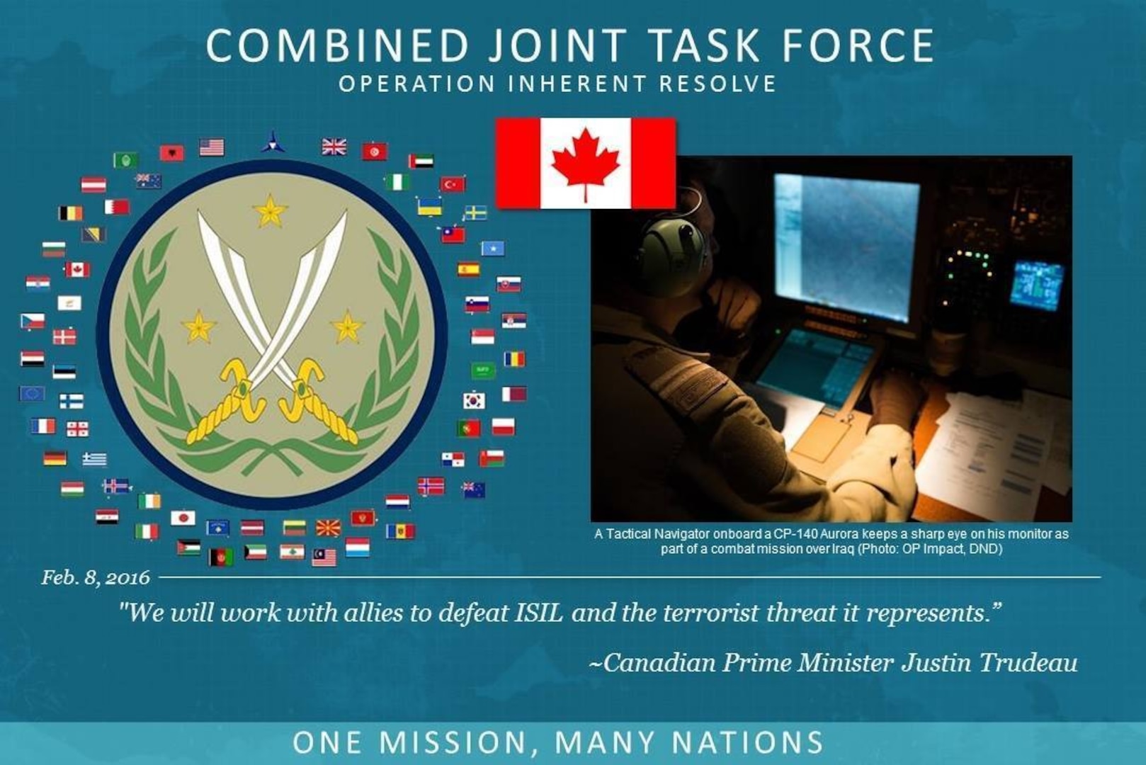 A ‪‎coalition‬ of more than 60 international partners has united to assist and support the Iraqi Security Forces to degrade and defeat ‪#‎Daesh‬. This unity between coalition partners has contributed to Iraq’s significant progress in halting Daesh's momentum and in some places reversing it.