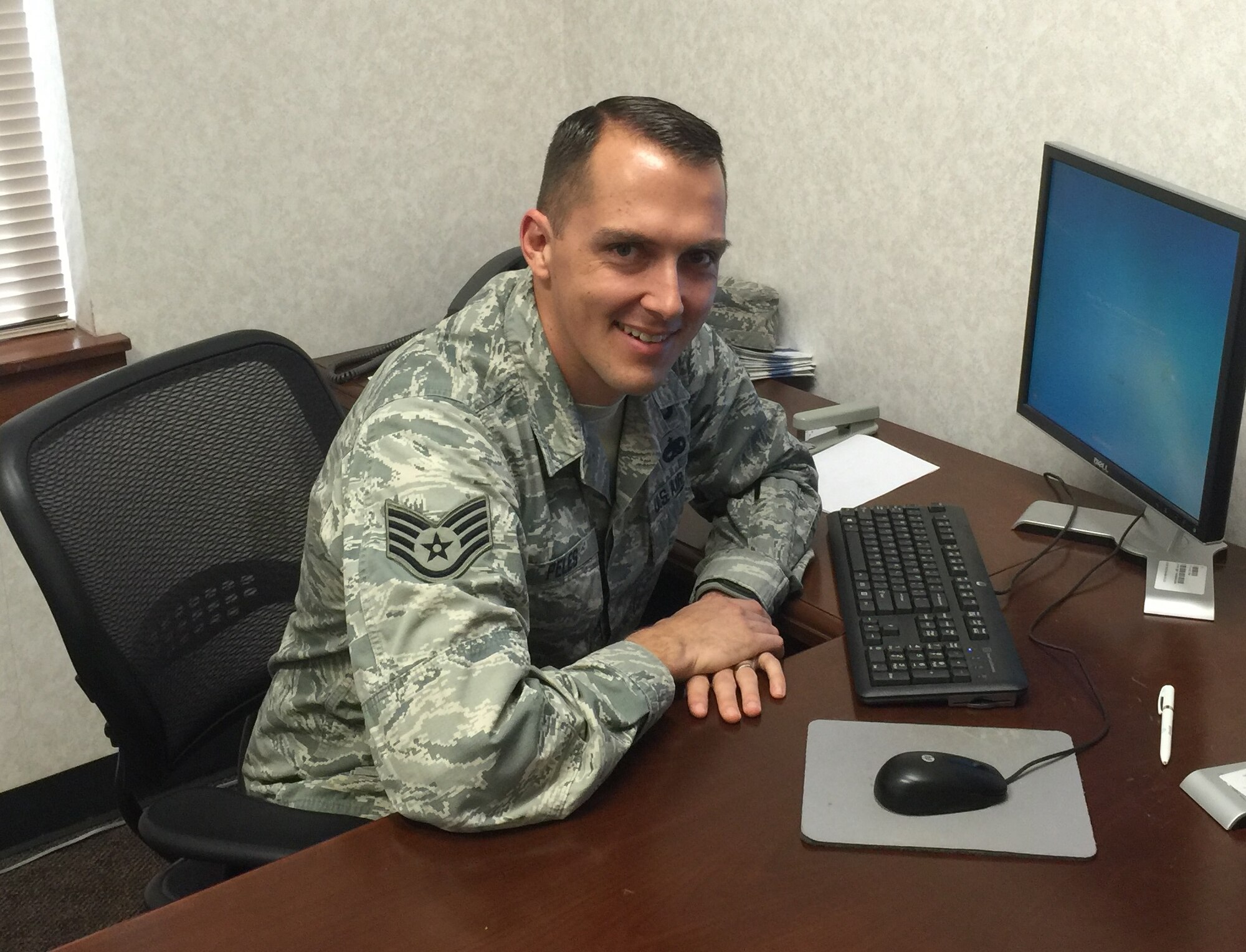 Staff Sgt. Benjamin Peles has been named the Sheppard Air Force Base Tax Center volunteer of the week for the week of Feb. 22-26, 2016.