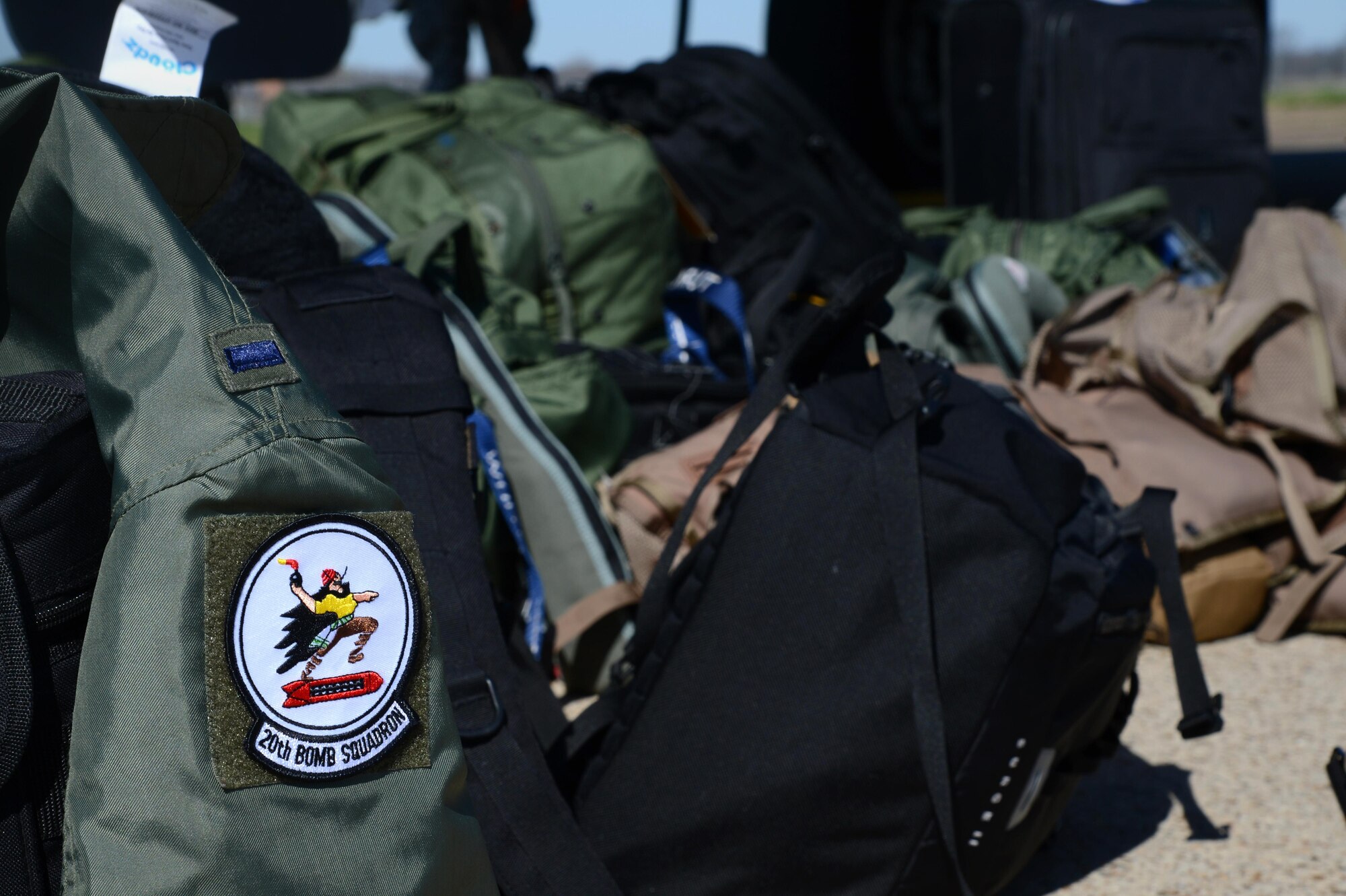 Aircrew equipment is loaded onto a B-52 Stratofortress prior to taking off from Barksdale Air Force Base, La., Feb. 26, 2016. More than 200 Airmen and three B-52 Stratofortress heavy bombers deployed to Moron Air Base, Spain to partake in Exercise Cold Response 16, a combination of Norwegian joint command post and field training exercises to help improve capabilities of NATO allies and partners. (U.S. Air Force photo/Staff Sgt. Joseph A. Pagán Jr.)