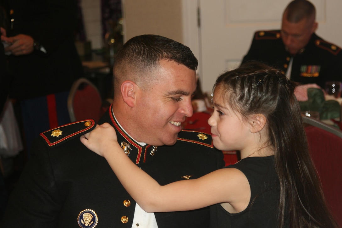 Maj. Pascal Gonzalez and daughter Isabella, 7.