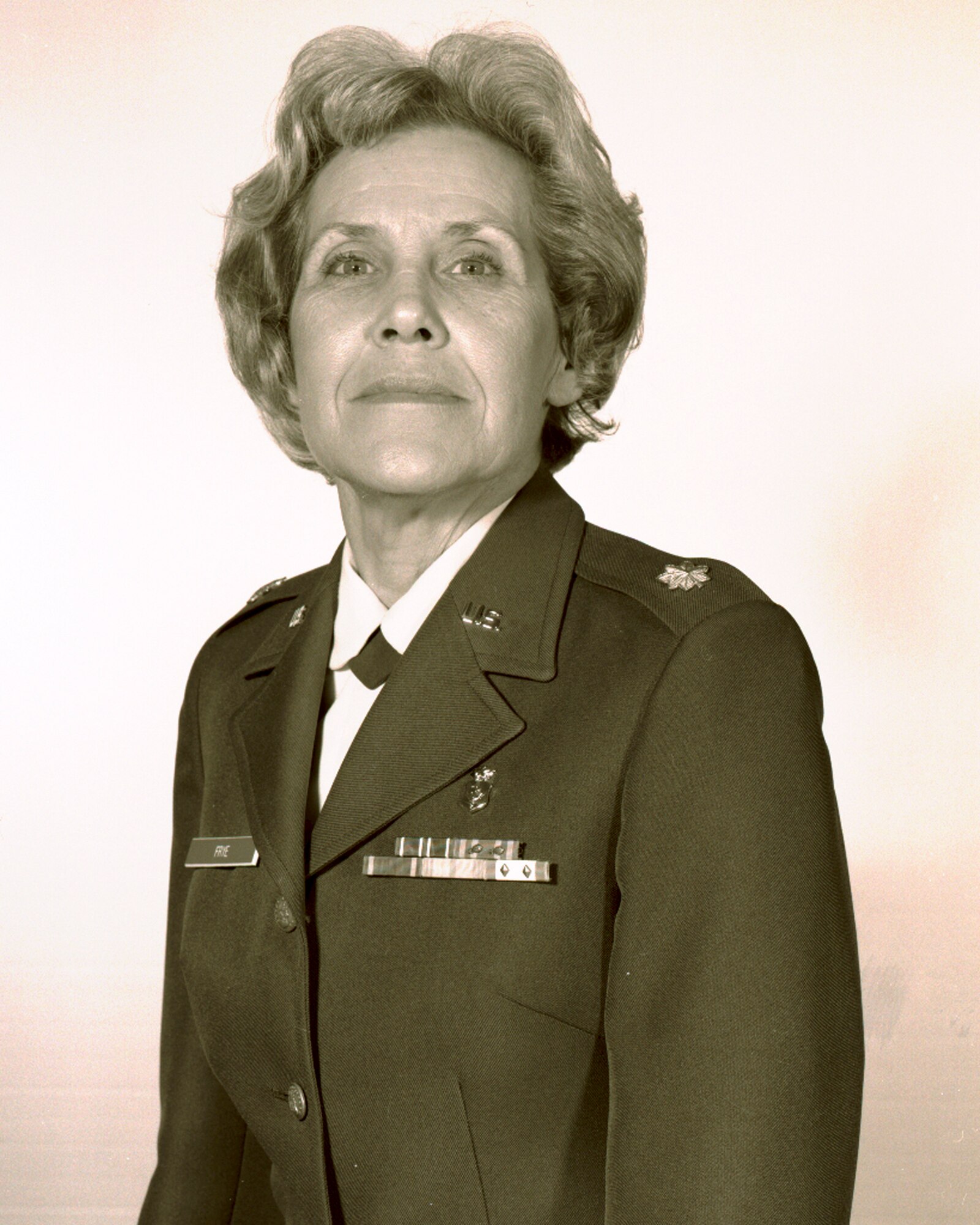 Peggy Frye is the first woman in the history of the 188th Wing to be promoted to the rank of lieutenant colonel. Frye was promoted on Dec. 14, 1989, and was a member of the 188th Medical Training Squadron, which is now the 188th Medical Group. (Courtesy photo)