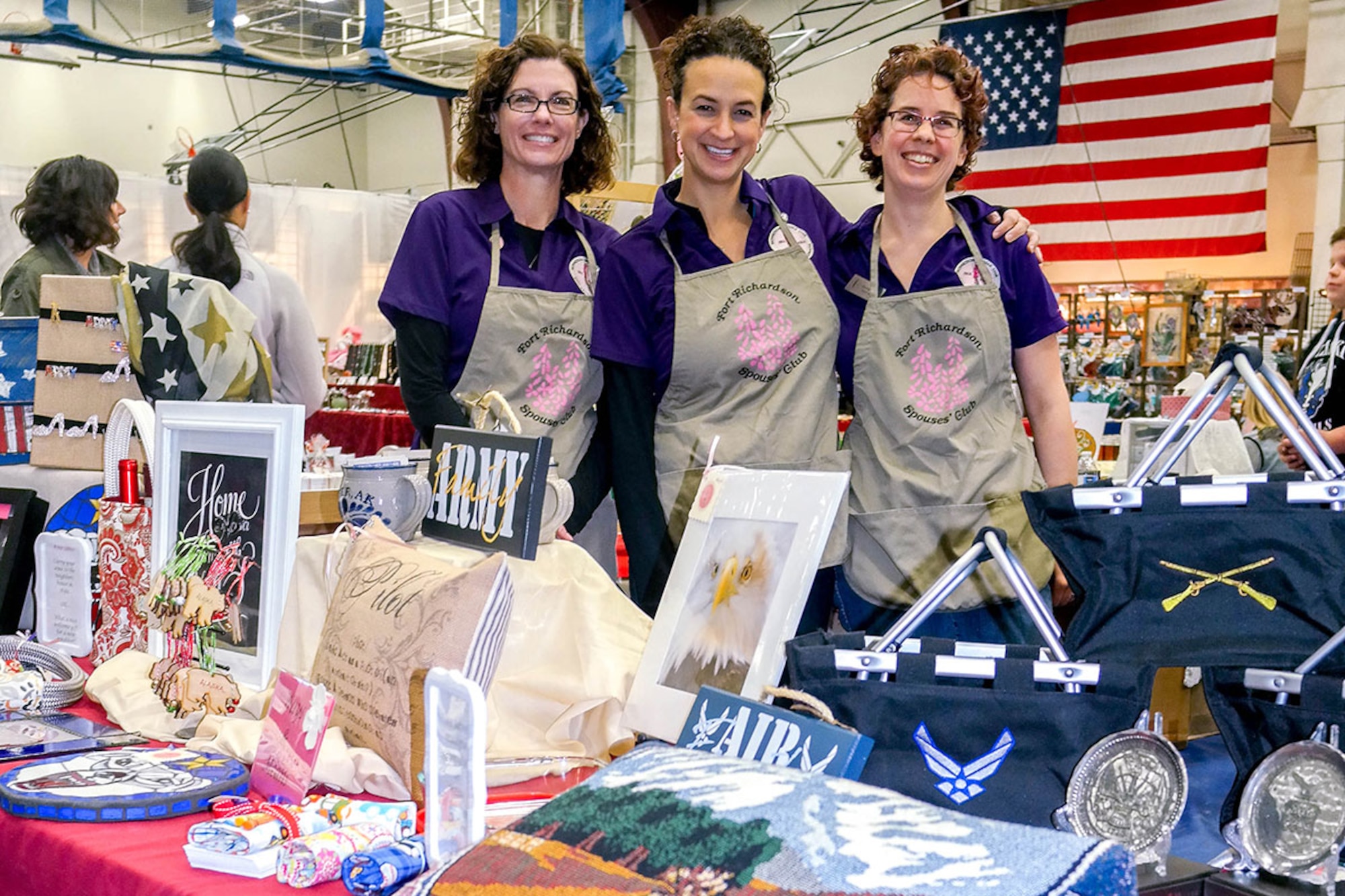 Richardson Spouses’ Club members provide information about the Richardson Thrift Shop at the RSC Annual Country Fair.  The RSC operates the thrift shop and all proceeds are immediately invested back into the Joint Base Elmendorf-Richardson and local community through scholarship and welfare contributions. (Courtesy photo)