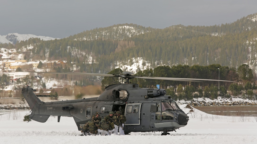 Cold Response 16 lands in Norwegian fjords