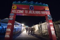 Marine Corps Gen. Joseph F. Dunford Jr., chairman of the Joint Chiefs of Staff, left, and Army Brig. Gen. Michael Howard walk to the flightline on Forward Operating Base Fenty in Jalalabad, Afghanistan, March 2, 2016. DoD photo by D. Myles Cullen