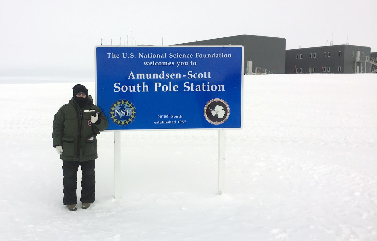 Master Sgt. Nicole Wagoner, 146th Airlift Wing safety manager, recently served as an augmentee with the 109th Airlift Wing during their annual support to the National Science Foundation (NSF) in Antarctica. Wagoner served as safety manger and worked daily with the airfield managers to evaluate the taxi runway conditions.(Courtesy photo of Air National Guard Member Master Sgt. Nicole Wagoner)