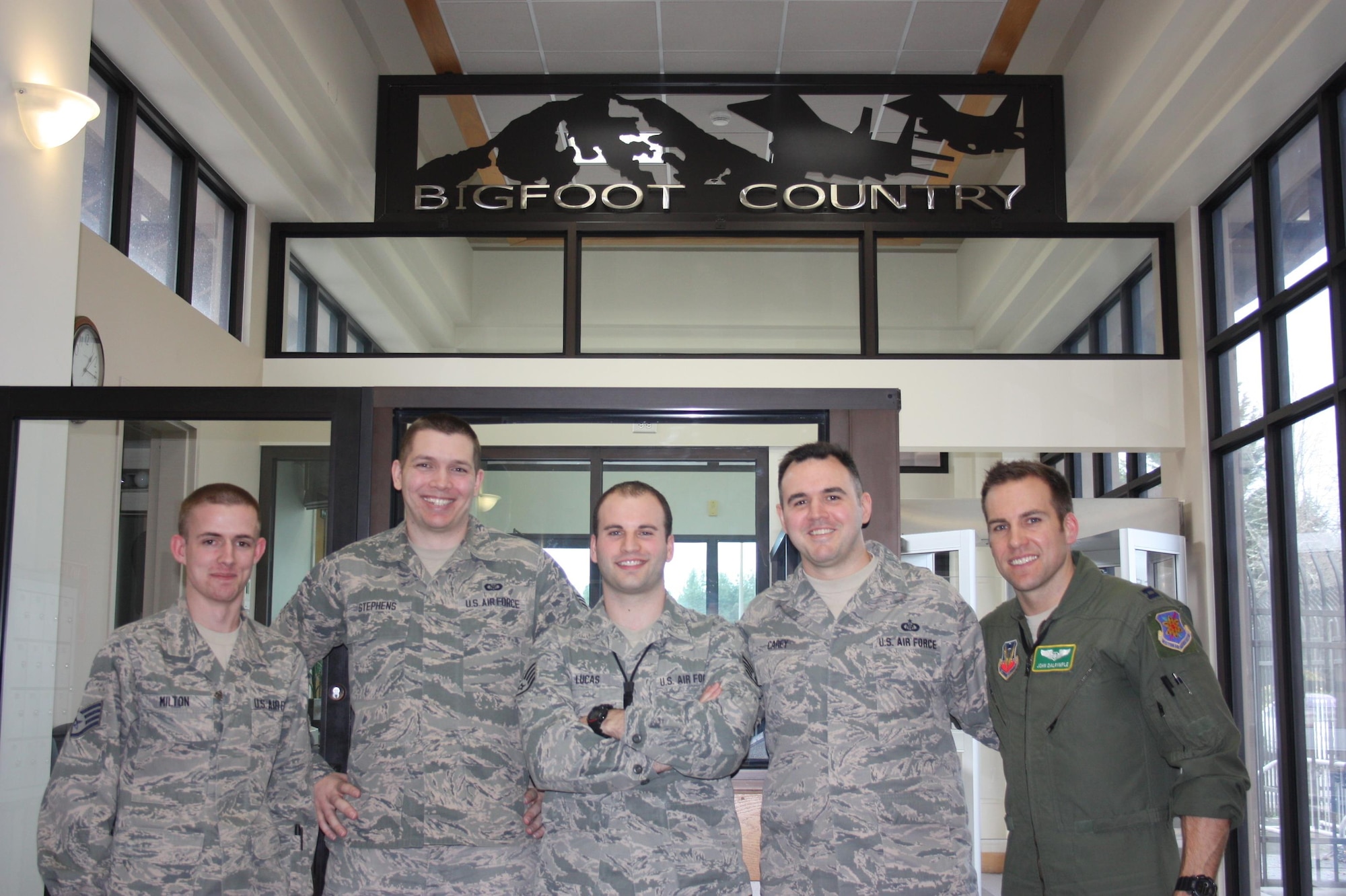 Big Buffaloes from Barbarian Flight win the Western Air Defense Sector’s 2016 Top Scope competition. Team members are Staff Sgt.  Anthony Milton, air surveillance technician; Senior Airman Matthew Stephens, tracking technician; Staff Sgt. Nathan Lucas, weapons director; Tech. Sgt. Joseph Carey, identification technician; and Capt. John Dalrymple, senior director. The annual competition was held Feb. 16-18, testing operations crew members in their ability to detect, identify, and defend against air breathing threats in difficult simulated scenarios. (U.S. Air National Guard photo by Capt. Kimberly D. Burke)