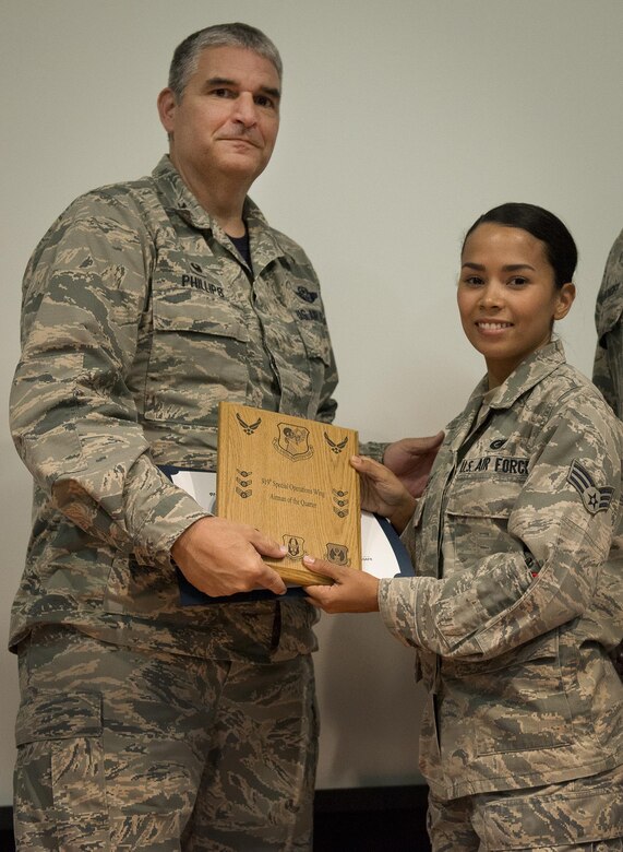 Senior Airman Chelsea Thomas, 919th Special Operations Mission Support Group, won Airman of the First Quarter. (U.S. Air Force photo/Tech. Sgt. Sam King)