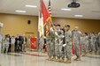 U.S. Army Reserve Soldiers with the 411th Engineer Brigade salute during the national anthem during the 411th Engineer Brigade change of command between Col. Ralph Henning, outgoing commander, and Col. Matthew Warne, incoming commander, in New Windsor, N.Y., March 5. (U.S. Army photo by Spc. Nathan Fanton)