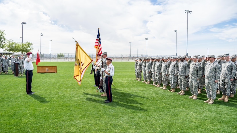American Legion Post 29, commanded by Steve Jones, stands tall with a color guard of Korean and Vietnam War veterans at the mobilization ceremony for the 336th Combat Sustainment Support Battalion, March 5, 2016, in Buckeye, Ariz. The 336th CSSB provides expert logistics support for the fight to degrade and defeat the Islamic State of Iraq and the Levant, or ISIL. With 65 percent of the Army’s logistics capability, the fight is dependent upon the Army Reserve.