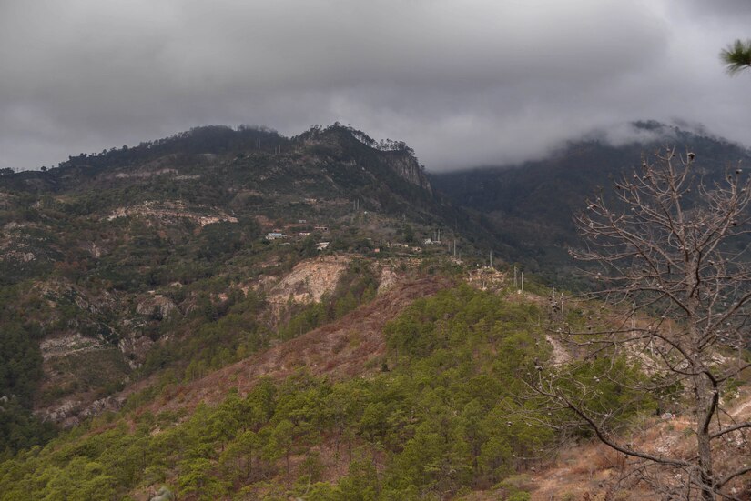 The village of Tierra Colorada, Honduras is visible from a point near the start of Chapel Hike 66, March 5, 2016. The village is one of seven communities people came from to receive food donations from the volunteers at Joint Task Force-Bravo who took part in the hike. (U.S. Air Force photo by Staff Sgt. Westin Warburton)