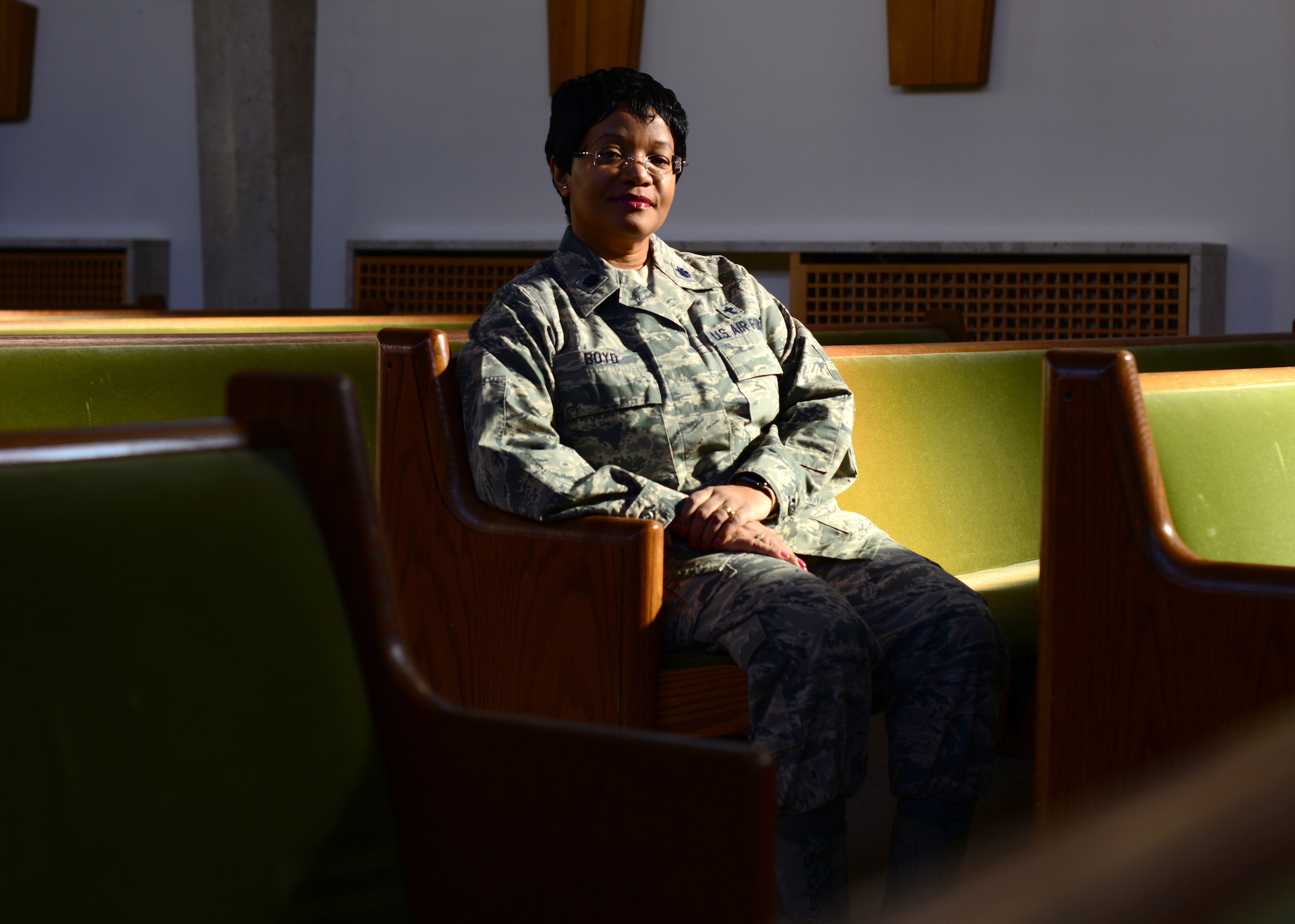 U.S. Air Force chaplain (Lt. Col.) Donnette Boyd, 31st Fighter Wing chaplain Boyd, within the next few months, will make history as the first female African American chaplain promoted to the rank of colonel. At six years old, Boyd, her brother and mother emigrated to the U.S. from Jamaica to a drug-infested neighborhood in the city of Cleveland, Ohio. (U.S. Air Force photo by Staff Sgt. Evelyn Chavez/Released)