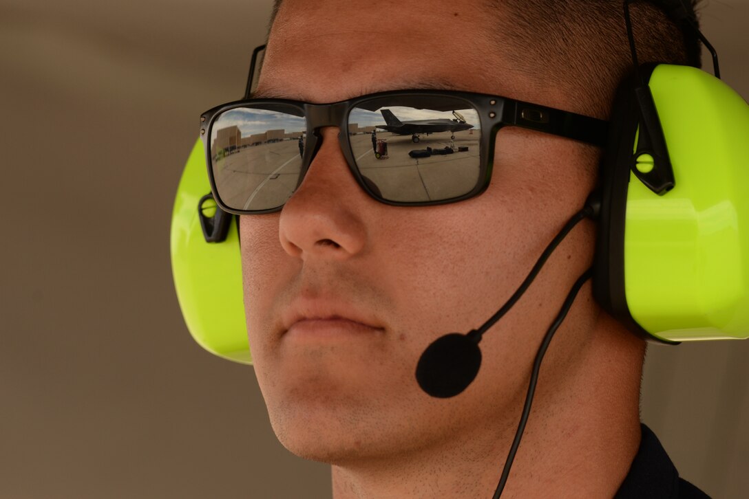 The  F-35 heritage flight team from Luke Air Force Base, Ariz. is the first F-35 team to participate in the Heritage Flight Program. The program features modern USAF fighter aircraft flying alongside World War II, Korean and Vietnam era aircraft in a dynamic display of our nation's air power history. (U.S. Air Force photo by Staff Sgt. Staci Miller)
