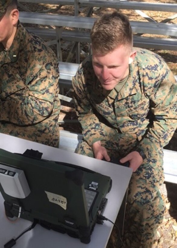On February 25, 2016 Second Lieutenant William McMullan, a student attached to Combat Engineer Officer course 2-16 (CEO 2-16); controls a Pack-Bot 510 R2C robot and interrogates a suspicious object in one of the training areas. This rugged, multi-mission robot allows the operator to inspect, identify, or even pick up and move objects from safety in explosive hazard environments. 
